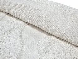Tapis rond - Bonnie Natural Cotton Shaggy (blanc cassé)