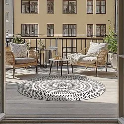 Tapis rond - Brussels Night (gris)