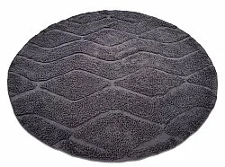 Tapis rond - Brynn Natural Cotton Shaggy (noir)