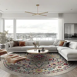 Tapis rond - Castro (multicolore)