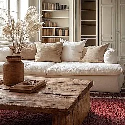 Tapis shaggy - Cataya Natural Cotton Shaggy (marron/beige)