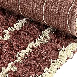 Tapis shaggy - Cataya Natural Cotton Shaggy (marron/beige)