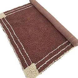 Tapis shaggy - Cataya Natural Cotton Shaggy (marron/beige)