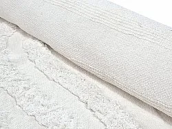 Tapis à poils longs - Como Natural Cotton Shaggy (blanc cassé)
