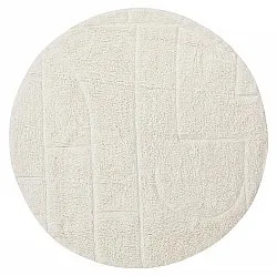 Tapis rond - Cremona Natural Cotton Shaggy (blanc cassé)