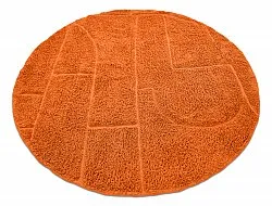 Tapis rond - Cremona Natural Cotton Shaggy (orange)