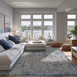 Tapis Wilton - Denizli (bleu)