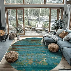 Tapis rond - Domont (turquoise)