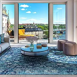Tapis Wilton - Douz (bleu)