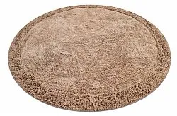 Tapis rond - Ebba Natural Cotton Shaggy (marron)