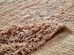 Tapis rond - Ebba Natural Cotton Shaggy (marron)
