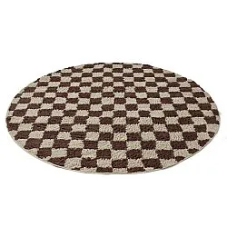 Tapis rond - Elsey Natural Cotton Shaggy (beige/marron)