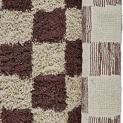 Tapis rond - Elsey Natural Cotton Shaggy (beige/marron)