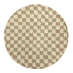 Tapis rond - Elsey Natural Cotton Shaggy (crème/sable)