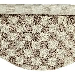 Tapis rond - Elsey Natural Cotton Shaggy (crème/sable)