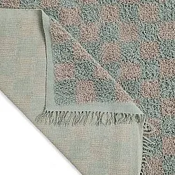 Tapis à poils longs - Elsey Natural Cotton Shaggy (siva/roza)