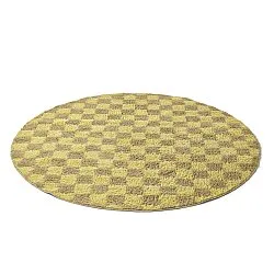 Tapis rond - Elsey Natural Cotton Shaggy (rumeno/bege)