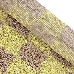 Tapis rond - Elsey Natural Cotton Shaggy (rumeno/bege)