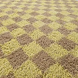 Tapis rond - Elsey Natural Cotton Shaggy (rumeno/bege)