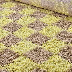 Tapis rond - Elsey Natural Cotton Shaggy (rumeno/bege)