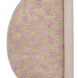 Tapis rond - Elsey Natural Cotton Shaggy (roza/oranžna)
