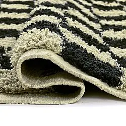 Tapis à poils longs - Elsey Natural Cotton Shaggy (črna/bež)