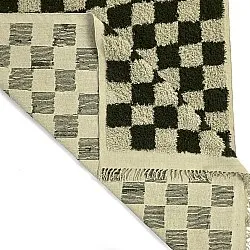 Tapis à poils longs - Elsey Natural Cotton Shaggy (črna/bež)
