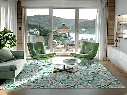 Tapis Wilton - Evelina (vert/multicolore)