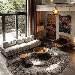 Tapis rond - Event (gris)