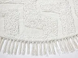 Tapis rond - Fallon Natural Cotton Shaggy (blanc cassé)