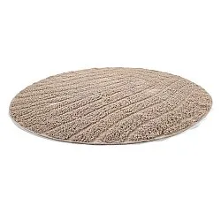 Tapis rond - Farley Natural Cotton Shaggy (bež)