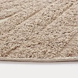 Tapis rond - Farley Natural Cotton Shaggy (bež)