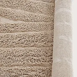 Tapis rond - Farley Natural Cotton Shaggy (bež)