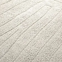 Tapis rond - Farley Natural Cotton Shaggy (umazano bela)