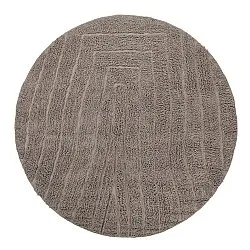 Tapis rond - Farley Natural Cotton Shaggy (taupe)
