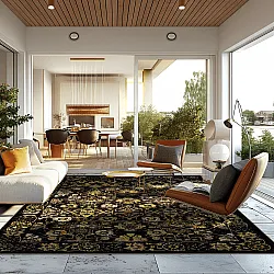 Tapis Wilton - Fernana (noir/doré)