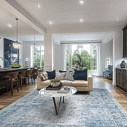 Tapis Wilton - Gombalia (bleu clair)