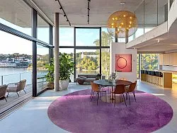 Tapis rond - Guillos (violet)