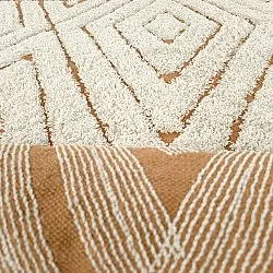 Tapis à poils longs - Holwell Natural Cotton Shaggy (umazano bela/rjava)