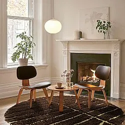 Tapis rond - Ikara Natural Cotton Shaggy (marron)