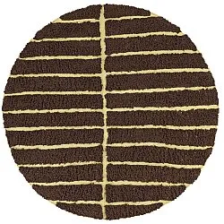 Tapis rond - Ikara Natural Cotton Shaggy (marron)