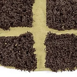 Tapis rond - Ikara Natural Cotton Shaggy (marron)