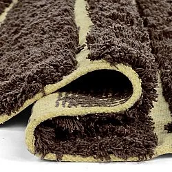 Tapis rond - Ikara Natural Cotton Shaggy (marron)