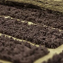 Tapis rond - Ikara Natural Cotton Shaggy (marron)