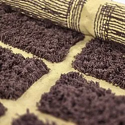 Tapis rond - Ikara Natural Cotton Shaggy (marron)