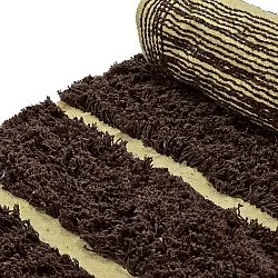 Tapis rond - Ikara Natural Cotton Shaggy (marron)