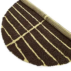 Tapis rond - Ikara Natural Cotton Shaggy (marron)
