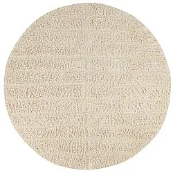 Tapis rond - Ikara Natural Cotton Shaggy (crème)