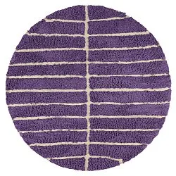 Tapis rond - Ikara Natural Cotton Shaggy (violet)