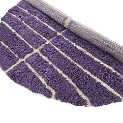 Tapis rond - Ikara Natural Cotton Shaggy (violet)